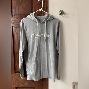 MENS Calvin Klein Heather Gray Hoodie Medium unisex